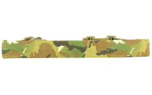 Camouflage rifle sling with metal buckles
