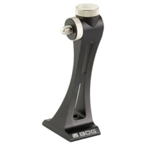 Black metal camera mount adapter with screw top.