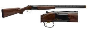 Over-under shotgun with walnut stock