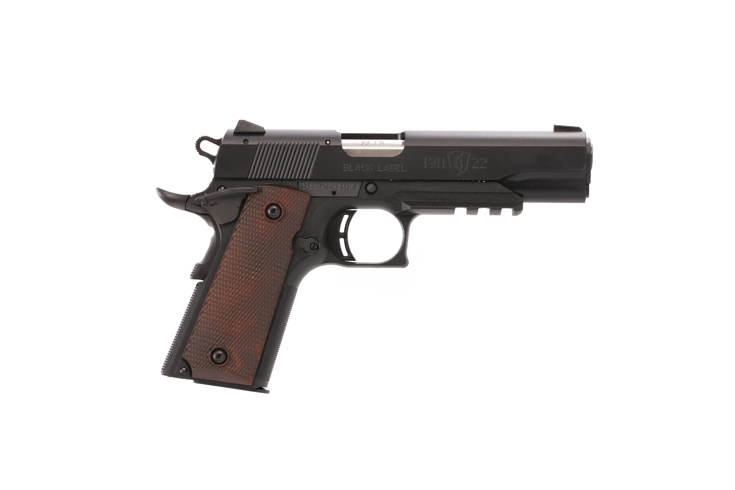 BROWNING 1911-22 22LR FS - 4.25" MATTE BLACK/BROWN GRIPS