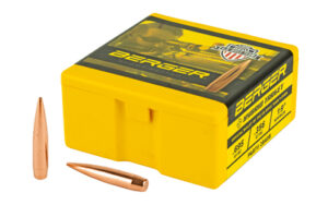 Berger ammunition box with rifle bullets