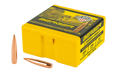 Berger ammunition box with rifle bullets