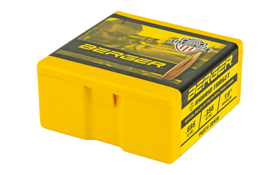 Yellow Berger ammunition storage box with labeled lid