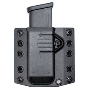 Black tactical magazine holder with screws