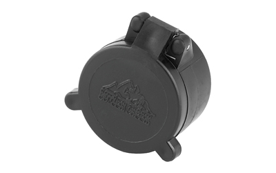 Black round trailer connector socket cover