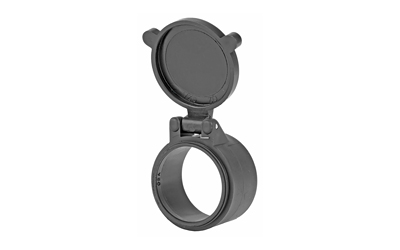 Flip-up rifle scope lens cover