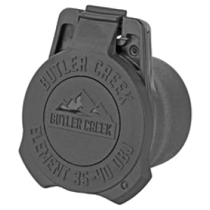 Butler Creek scope cap with logo and text.