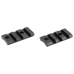Two black Picatinny rail sections for mounting accessories.
