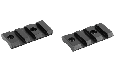 Two black Picatinny rail sections for mounting accessories.