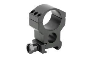 Black metal rifle scope ring mount