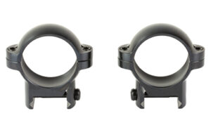 Pair of black rifle scope mounting rings