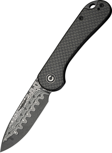 CIVIVI KNIFE ELEMENTUM SLIP - JOINT 2.9" CRBN FBR/DAMASCUS - Image 2