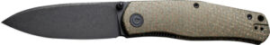 CIVIVI KNIFE SOKOKE 3.35" - GREEN BURLAP MICARTA/BLACK