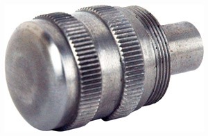 Metal knurled push button clasp fastener