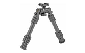 Compact black mini tripod on white background