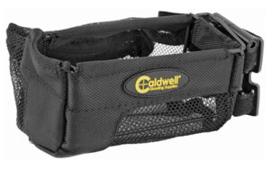 Black mesh brass catcher bag with Caldwell logo