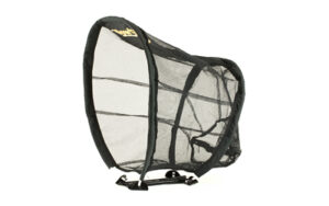 Portable golf practice net with frame