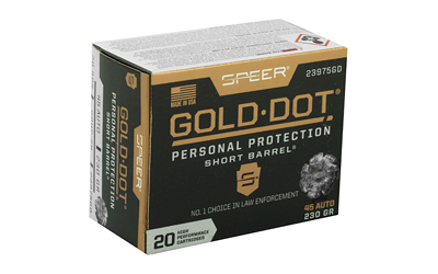 Speer Gold Dot .45 Auto ammo box