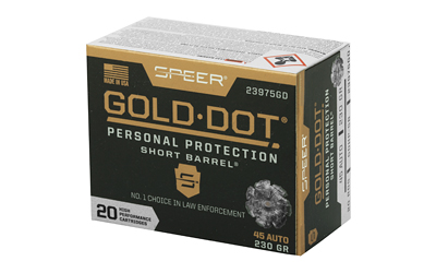 Speer Gold Dot .45 Auto ammunition box