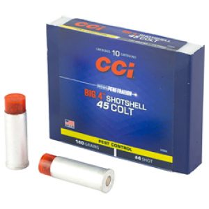 CCI Big 4 .45 Colt shotshell box and cartridges