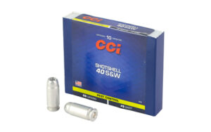 CCI 40 S&W shotshell box and cartridges