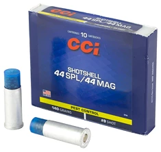 Box of CCI .44 shotshell ammunition.