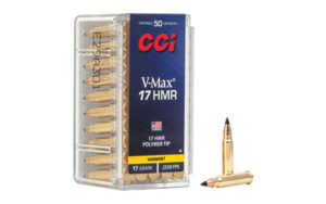 CCI Rimfire Ammunition .17 HMR 17 gr VMax 2550 fps 50/ct