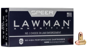 Speer Lawman ammunition box and bullet