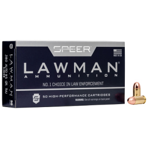 Speer Lawman ammunition box and bullet