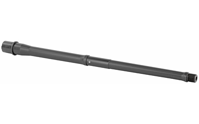 Long metal barrel component isolated on white
