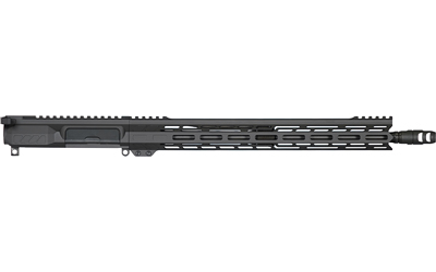 Black modern rifle upper receiver with long handguard