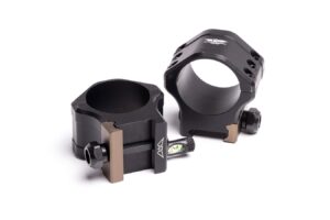 Black scope mounts with bubble level