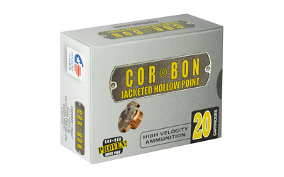 Cor Bon hollow point ammunition box, 20 cartridges