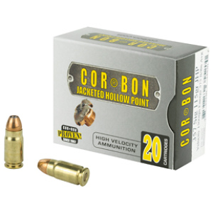 COR-BON ammunition box and bullets