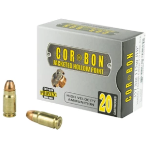 COR-BON ammunition box and bullets