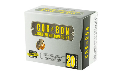 CorBon ammunition box, high velocity hollow point.