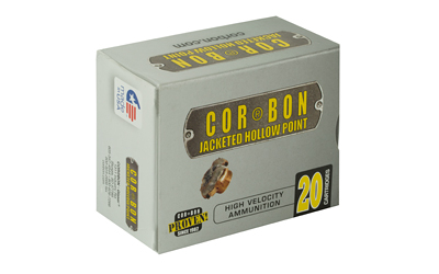 CorBon jacketed hollow point ammunition box