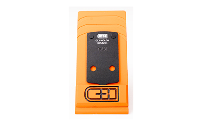 Orange digital angle gauge with black display module