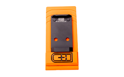 Orange handheld digital breathalyzer with display screen