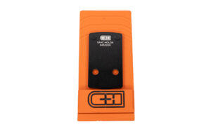Orange handheld electronic testing device with two buttons
