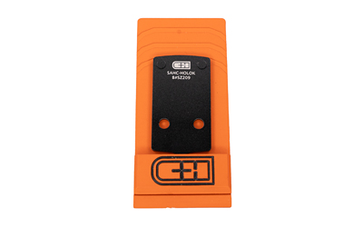 Orange handheld electronic testing device with two buttons
