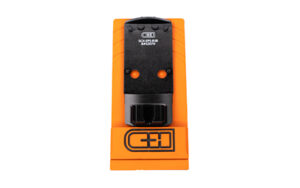 Orange and black handheld wall scanner device