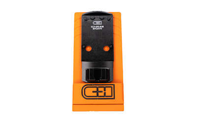 Orange and black handheld wall scanner device