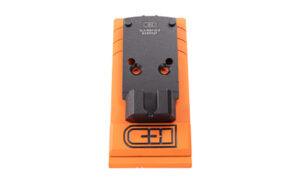 Orange and black power tool battery adapter