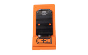 Orange industrial electronic module with black front panel