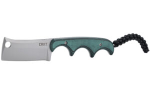 CRKT cleaver knife with green handle
