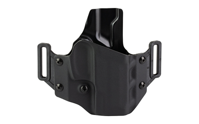 Black Kydex handgun holster with belt loops