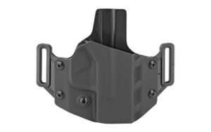 Black Kydex belt holster with adjustable loops