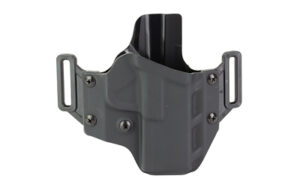 Black Kydex pistol holster with belt loops