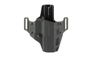 Black Kydex handgun holster with belt loops